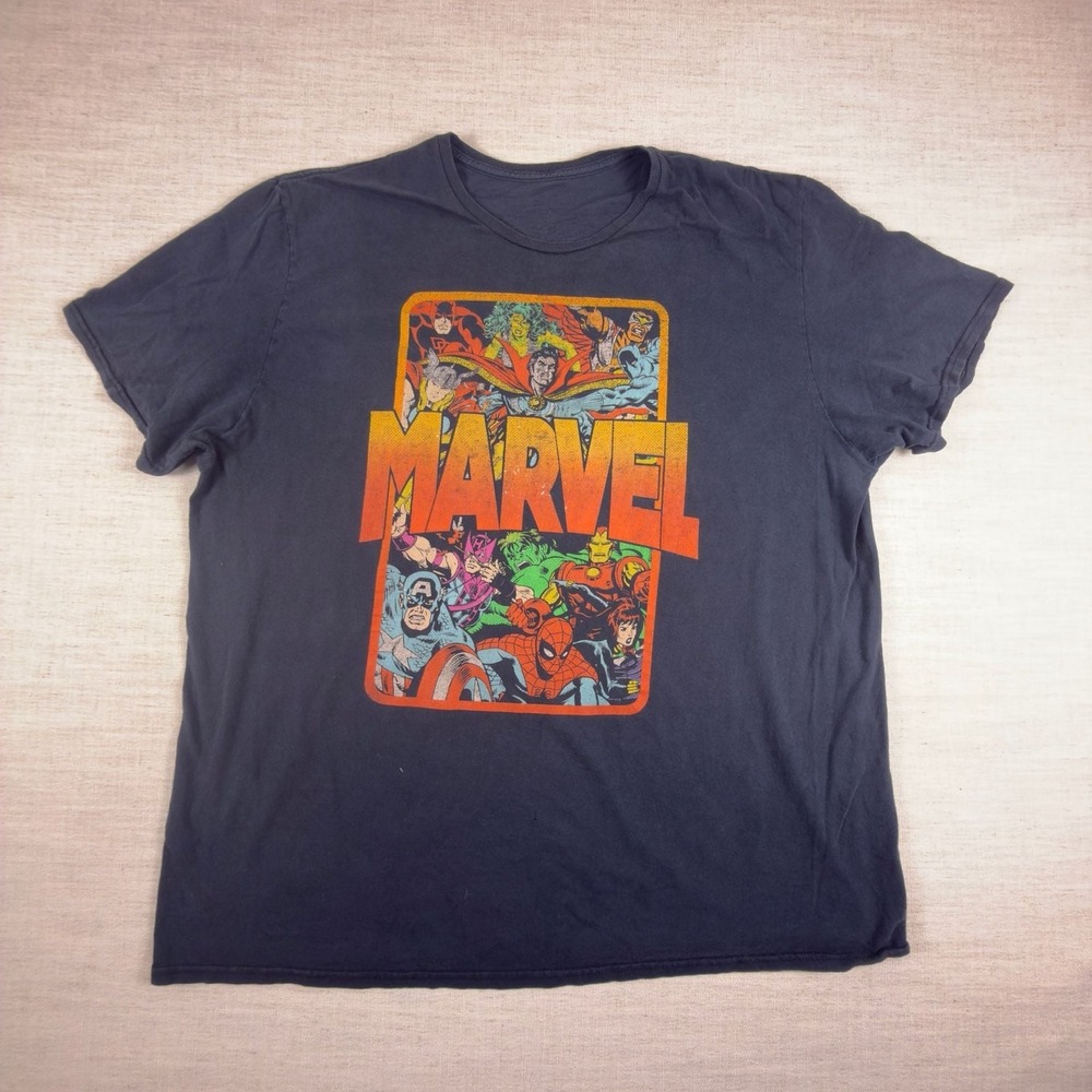 Marvel Comics Retro Graphic T-Shirt Black